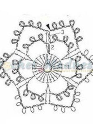 Novogodisnji Snowflake Heklana Pahuljica Schema 2
